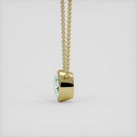 1.13 Ct. Bluish Green Sapphire Necklace, 18K Yellow Gold 3
