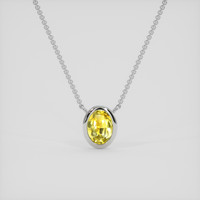 0.79 Ct. Yellow Sapphire Necklace, Platinum 950 1