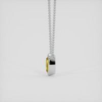 0.79 Ct. Yellow Sapphire Necklace, Platinum 950 3
