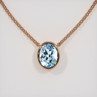 1.85 Ct. Gemstone Necklace, 14K Rose Gold 1