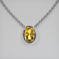 3.66 Ct. Gemstone Necklace, 14K White Gold 1