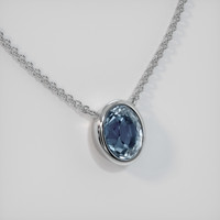 1.20 Ct. Gemstone Necklace, 14K White Gold 2