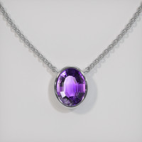 1.59 Ct. Gemstone Necklace, 14K White Gold 1