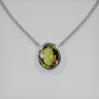 1.73 Ct. Gemstone Necklace, 14K White Gold 1