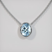 1.85 Ct. Gemstone Necklace, 14K White Gold 1