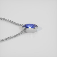 1.72 Ct. Blue Sapphire Necklace, 18K White Gold 3