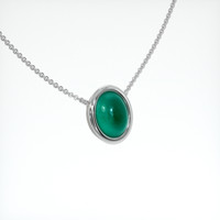 1.84 Ct. Emerald Necklace, 18K White Gold 2