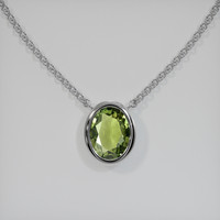 2.25 Ct. Gemstone Necklace, 18K White Gold 1