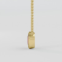 0.31 Ct. Padparadscha Sapphire Necklace, 10K Yellow Gold 3