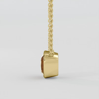 2.48 Ct. Orangish Yellow Sapphire Necklace, 10K Yellow Gold 3