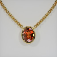 5.16 Ct. Gemstone Necklace, 14K Yellow Gold 1