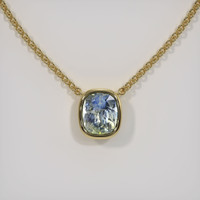1.84 Ct. Bi Color Sapphire Necklace, 14K Yellow Gold 1
