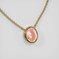 1.18 Ct. Sapphire Necklace, 14K Yellow Gold 2