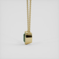 0.90 Ct. Green Sapphire Necklace, 14K Yellow Gold 3