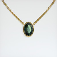 1.13 Ct. Sapphire Necklace, 18K Yellow Gold 1