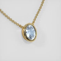 0.49 Ct. Blue Sapphire Necklace, 18K Yellow Gold 2