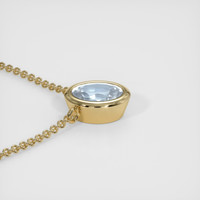 0.49 Ct. Blue Sapphire Necklace, 18K Yellow Gold 3