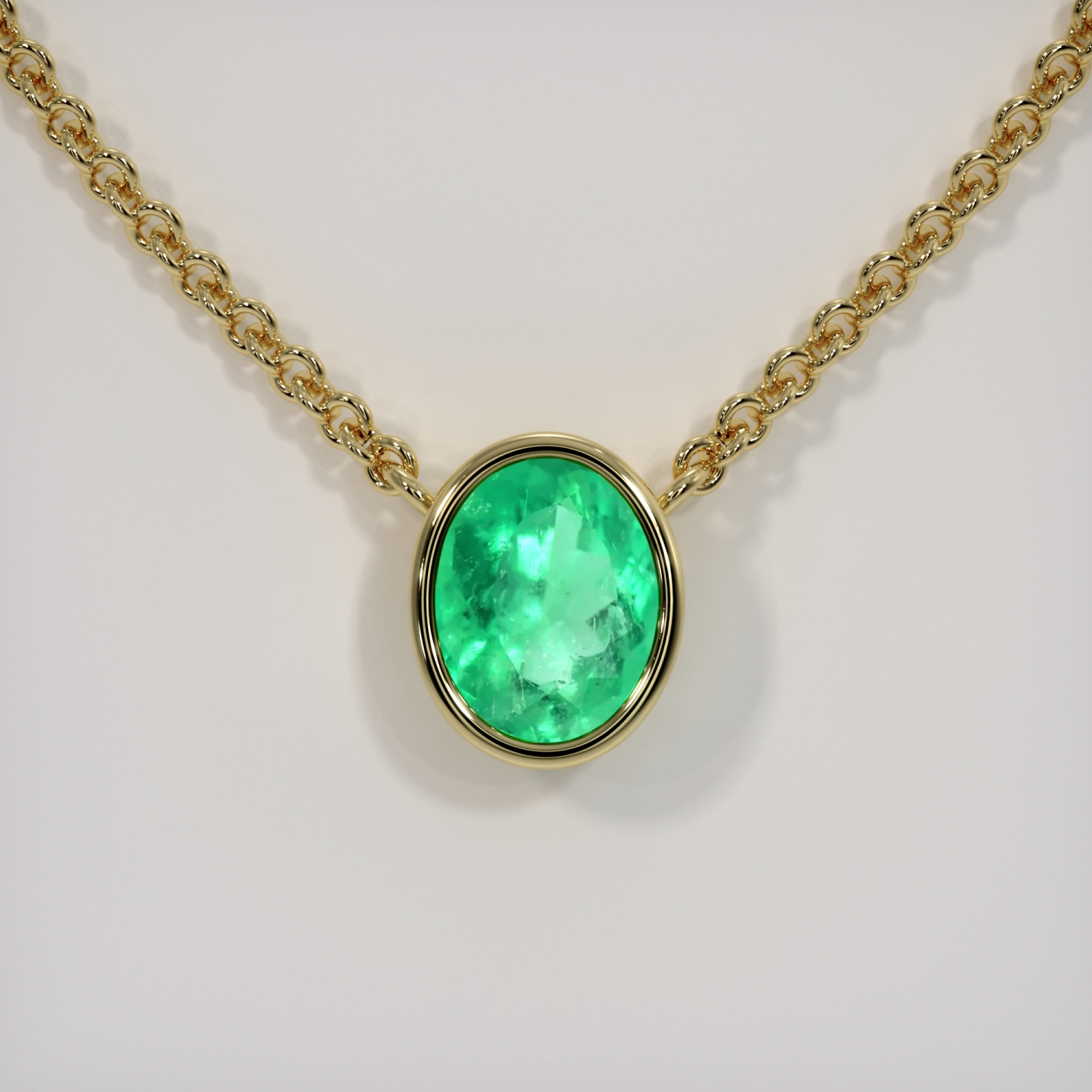 Gold, diamonds, emerald necklace GB39483BS | Giorgio Visconti