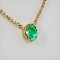 3.71 Ct. Emerald Necklace, 18K Yellow Gold 2