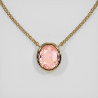 1.18 Ct. Sapphire Necklace, 18K Yellow Gold 1
