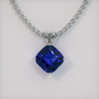 6.42 Ct. Blue Sapphire Pendant, Platinum 950 1