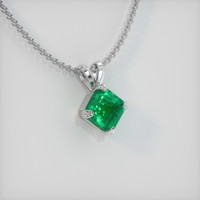0.99 Ct. Emerald Pendant, Platinum 950 2