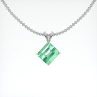 2.00 Ct. Emerald Pendant, Platinum 950 1