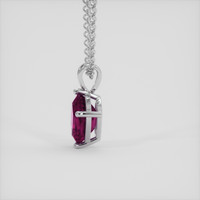 2.56 Ct. Purplish Pink Rhodolite Garnet Pendant, Platinum 950 3