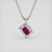 2.56 Ct. Purplish Pink Rhodolite Garnet Pendant, Platinum 950 4