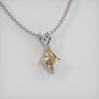 1.06 Ct. Peach Sapphire Pendant, Platinum 950 2