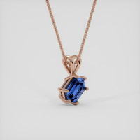1.56 Ct. Blue Sapphire Pendant, 14K Rose Gold 2