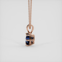 1.56 Ct. Blue Sapphire Pendant, 14K Rose Gold 3
