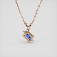 1.56 Ct. Blue Sapphire Pendant, 14K Rose Gold 4