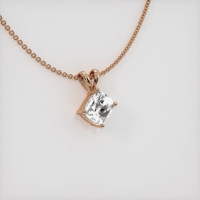 0.56 Ct. White Sapphire Pendant, 14K Rose Gold 2