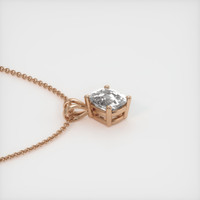 0.56 Ct. White Sapphire Pendant, 14K Rose Gold 3