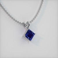 1.33 Ct. Sapphire Pendant, 14K White Gold 2