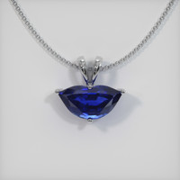 2.51 Ct. Sapphire Pendant, 14K White Gold 1