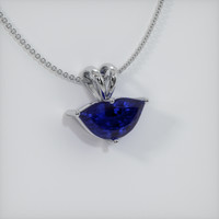 2.51 Ct. Sapphire Pendant, 14K White Gold 2