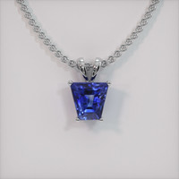 2.06 Ct. Sapphire Pendant, 14K White Gold 1