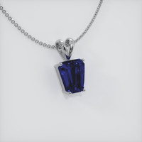 3.43 Ct. Sapphire Pendant, 14K White Gold 2