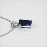 3.43 Ct. Sapphire Pendant, 14K White Gold 3