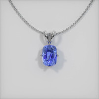 1.64 Ct. Sapphire Pendant, 14K White Gold 1