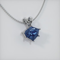1.84 Ct. Sapphire Pendant, 14K White Gold 2