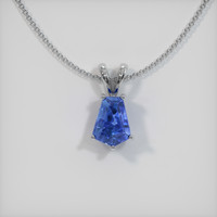 2.54 Ct. Sapphire Pendant, 14K White Gold 1