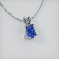 2.54 Ct. Sapphire Pendant, 14K White Gold 2