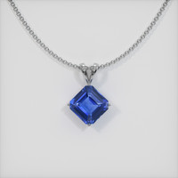 4.08 Ct. Sapphire Pendant, 14K White Gold 1