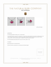 Ruby Pendant 1.45 Ct., 14K White Gold Appraisal