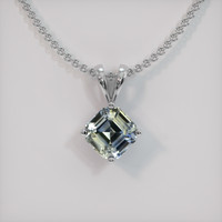 1.53 Ct. Bi Color Sapphire Pendant, 14K White Gold 1