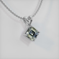 1.53 Ct. Bi Color Sapphire Pendant, 14K White Gold 2