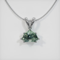 1.20 Ct. Sapphire Pendant, 14K White Gold 1